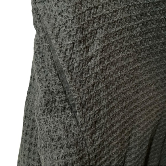 Nordstrom Men’s Waffle Knit Hooded Size Medium Cotton Black NWT - Picture 5 of 7